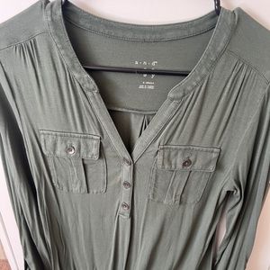 A New Day Long Sleeve Blouse Green